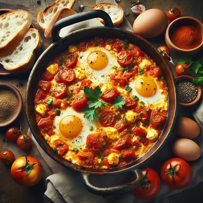 Image of Shikshuka Scrambled Eggs and Tomatoes