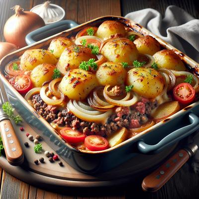 Image of Shipwreck Hamburger Casserole