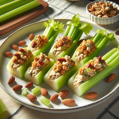 Image of Shirley's Stuffed Celery with Nuts