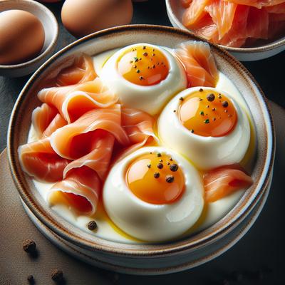 Image of Shirred Eggs with Smoked Salmon