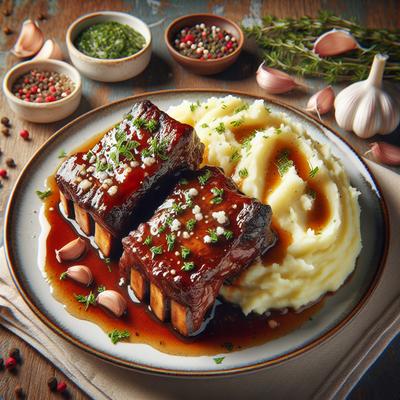 Image of Short Ribs Provenale W Mashed Potatoes