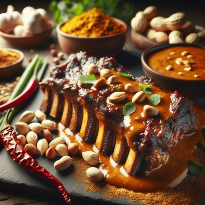Image of Short Ribs with Curried Peanut Sauce