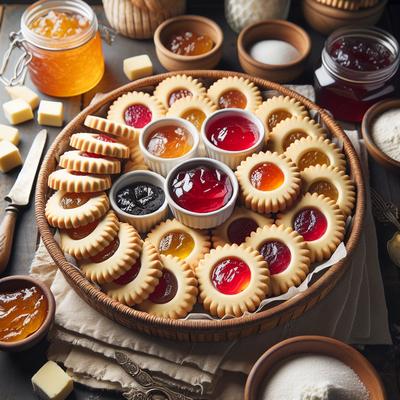 Image of Shortbread Cookies with Jam or Jelly Centers