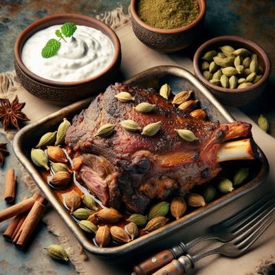 Image of Shoulder of Lamb with Yoghurt and Cardamom