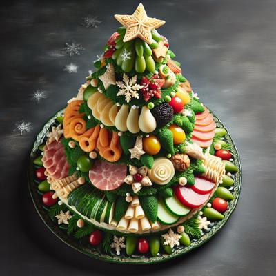 Image of Show Stopping Christmas Tree Centerpiece Edible