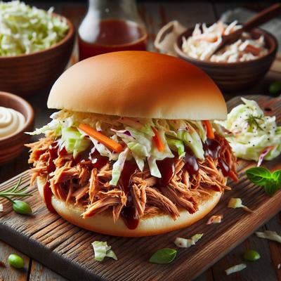 Image of Shredded Bbq Pork Cole Slaw Sandwiches