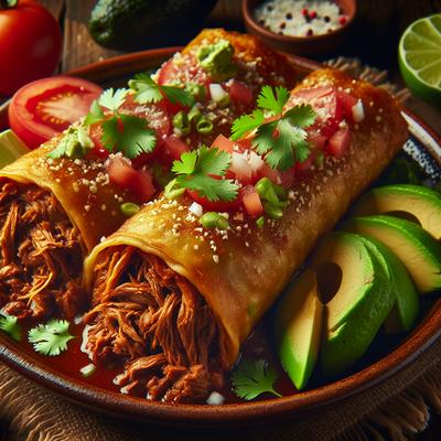 Image of Shredded Beef or Pork Chimichangas