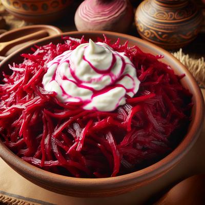 Image of Shredded Beets with Thick Yogurt