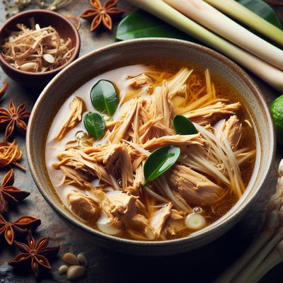 Image of Shredded Chicken and Lemon Grass Soup