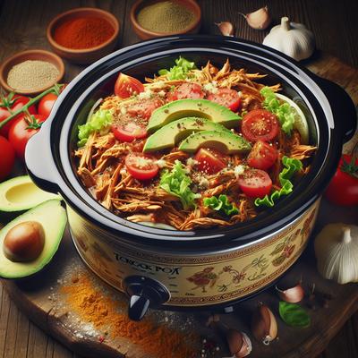 Image of Shredded Chicken for Tacos in a Crock Pot