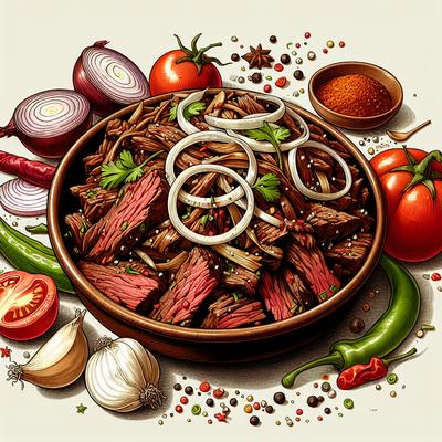 Image of Shredded Marinated Flank Steak Carne Desmechada