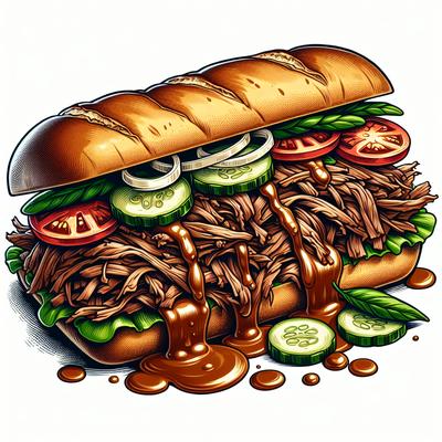 Image of Shredded Roast Beef Poboys