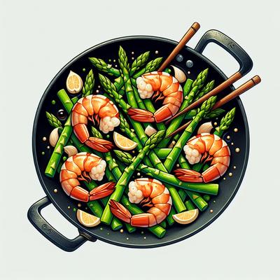 Image of Shrimp and Asparagus Stir Fry