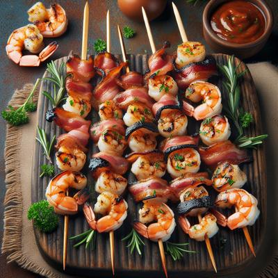 Image of Shrimp and Bacon Kabobs