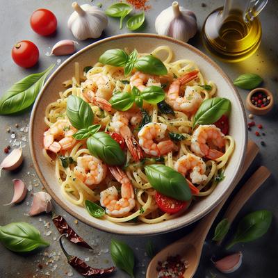 Image of Shrimp and Basil Pasta