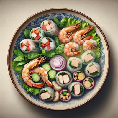 Image of Shrimp and Chicken Rice Paper Rolls