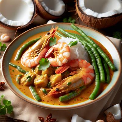 Image of Shrimp and Coconut Curry with Green Beans