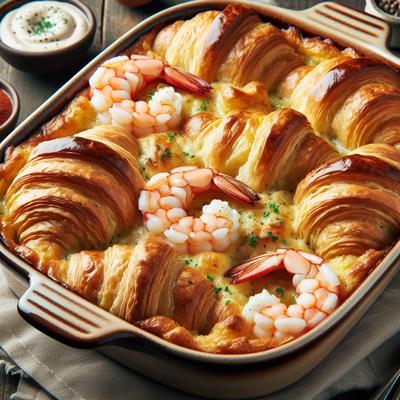 Image of Shrimp and Croissant Brunch Casserole
