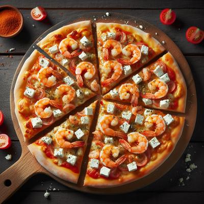 Image of Shrimp and Feta Greek Style Pizza