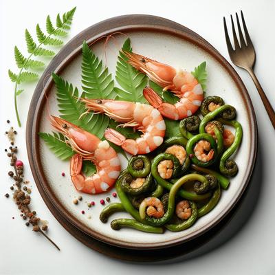 Image of Shrimp and Fiddlehead