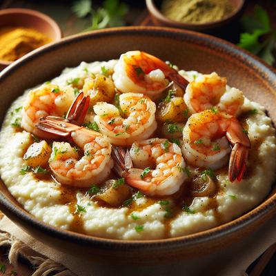 Image of Shrimp and Goat Cheese Grits