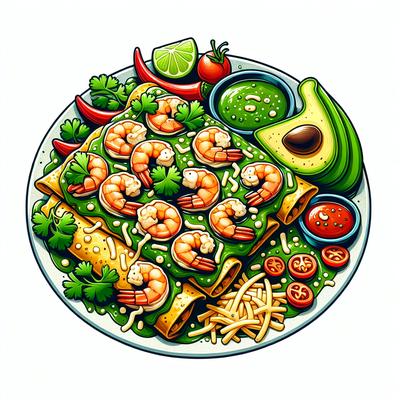 Image of Shrimp and Green Chile Enchiladas