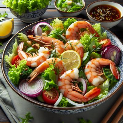 Image of Shrimp and Mixed Green Dinner Salad