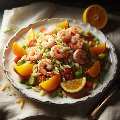 Image of Shrimp and Orzo Salad with Citrus Vinegrette