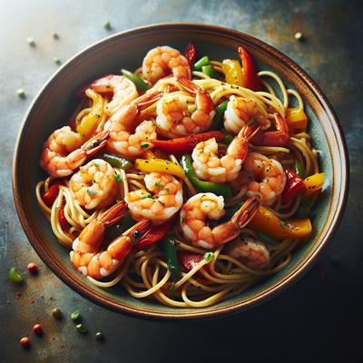 Image of Shrimp and Pasta Stir Fry