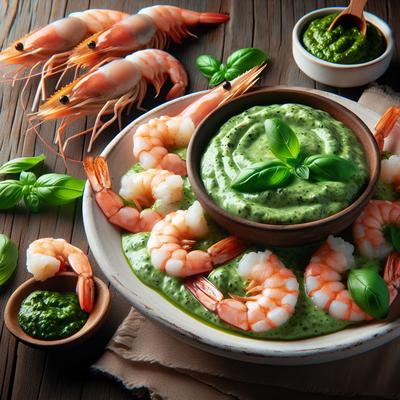 Image of Shrimp and Pesto Cream Sauce