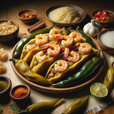 Image of Shrimp and Poblano Chile Tamales