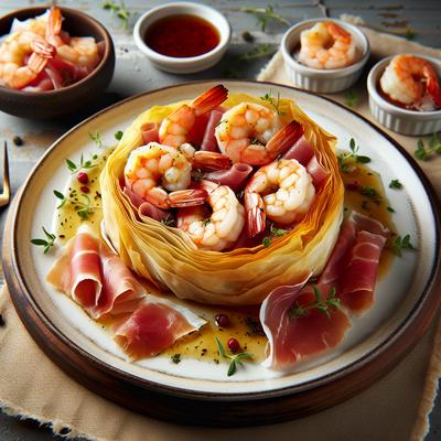 Image of Shrimp and Prosciutto in Phyllo