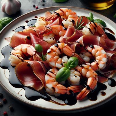 Image of Shrimp and Prosciutto with Balsamic Dressing