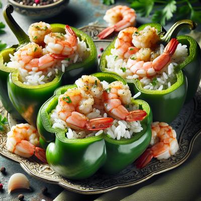Image of Shrimp and Rice Stuffed Bell Peppers