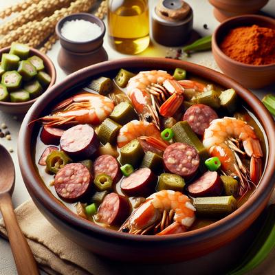 Image of Shrimp and Sausage Gumbo with Okra America's Test Kitchen