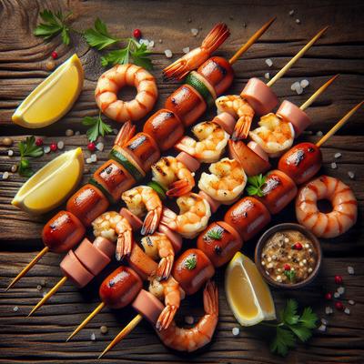 Image of Shrimp and Sausage Kabobs