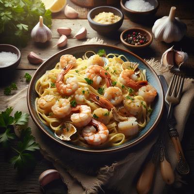 Image of Shrimp and Scallop Pasta Rice Sauce