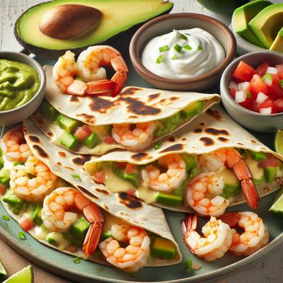 Image of Shrimp and Tomatillo Quesadillas