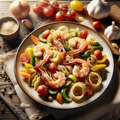Image of Shrimp and Veggies Italiano with Pasta