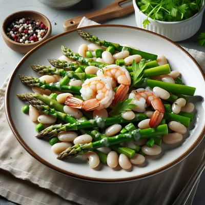 Image of Shrimp Asparagus and White Bean Salad