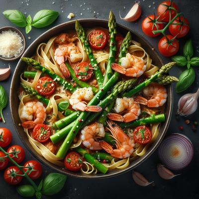 Image of Shrimp Asparagus Pasta Sauce