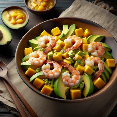 Image of Shrimp Avocado Salad with Mango Dressing
