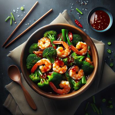 Image of Shrimp Broccoli in Chili Sauce 9 Ww Pts