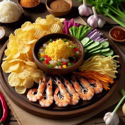 Image of Shrimp Chip and Vegetable Dip