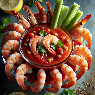 Image of Shrimp Cocktail with Spicy Bloody Mary Sauce