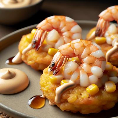 Image of Shrimp Corn Cakes with Soy Mayo