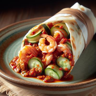 Image of Shrimp Cucumber Sambal Wrap