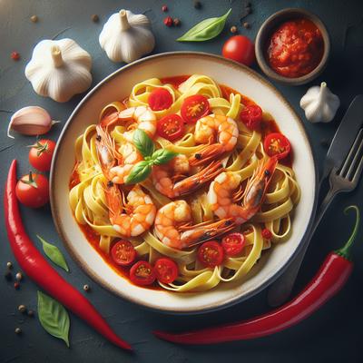 Image of Shrimp Diablo W Fettuccine