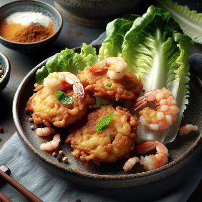 Image of Shrimp Fritters with Romaine