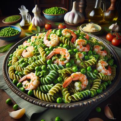 Image of Shrimp Fusilli with Sweet Pea Pesto